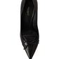 Dolce & Gabbana Elegant Black Leather Stiletto Pumps