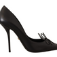 Dolce & Gabbana Elegant Black Leather Stiletto Pumps