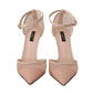 Dolce & Gabbana Elegant Pink Leather Heels Pumps