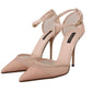 Dolce & Gabbana Elegant Pink Leather Heels Pumps