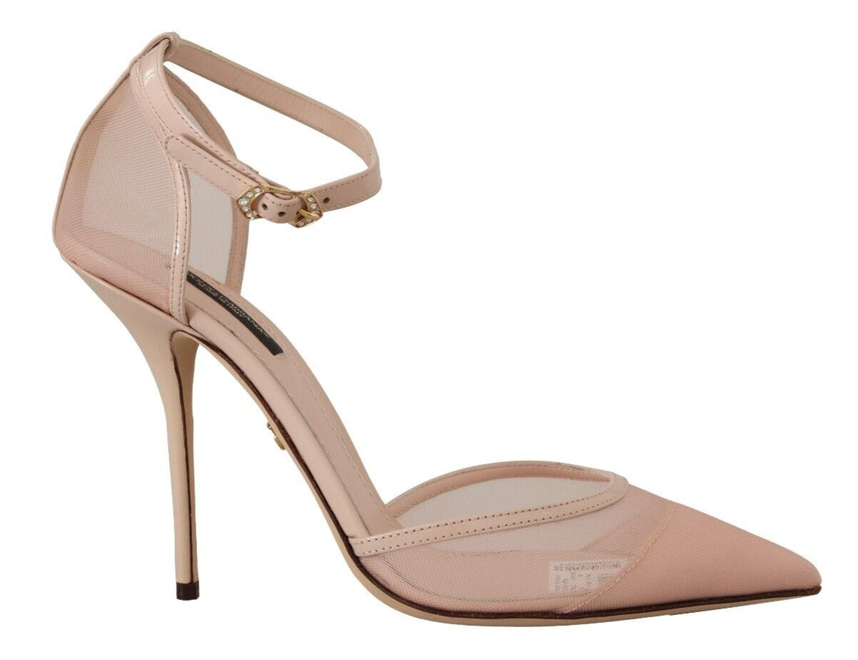 Dolce & Gabbana Elegant Pink Leather Heels Pumps