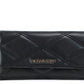 Michael Kors Jet Set Travel Large Black Quilted Vegan Leather Trifold Wallet