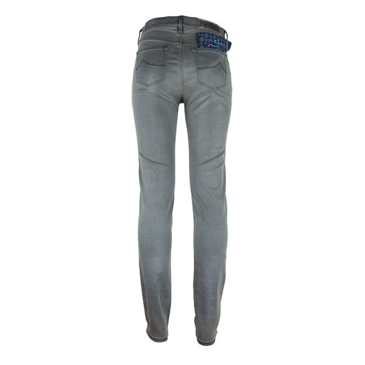 Jacob Cohen Gray Cotton Women Jeans