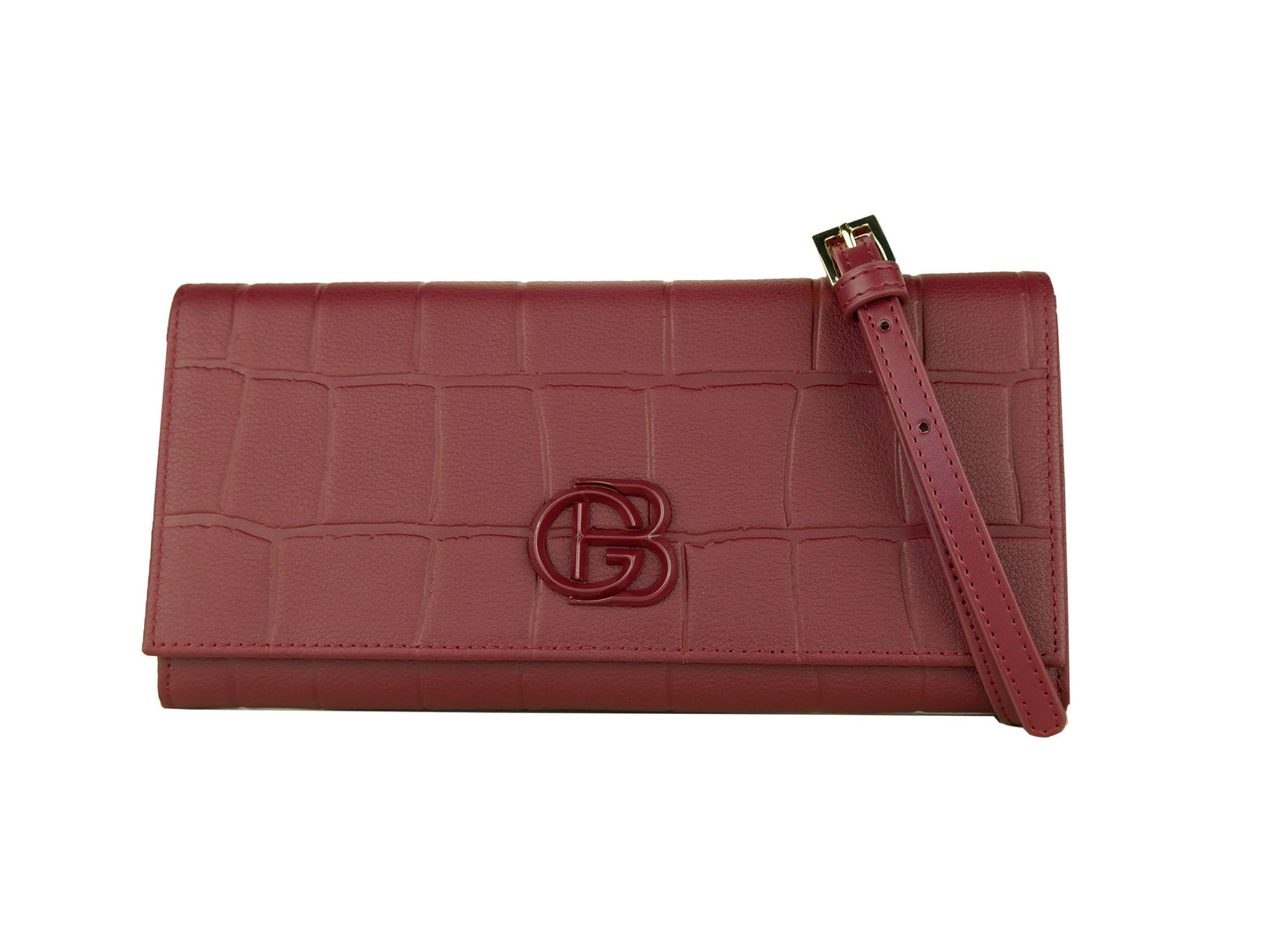 Baldinini Trend Red Calfskin Women Crossbody Bag