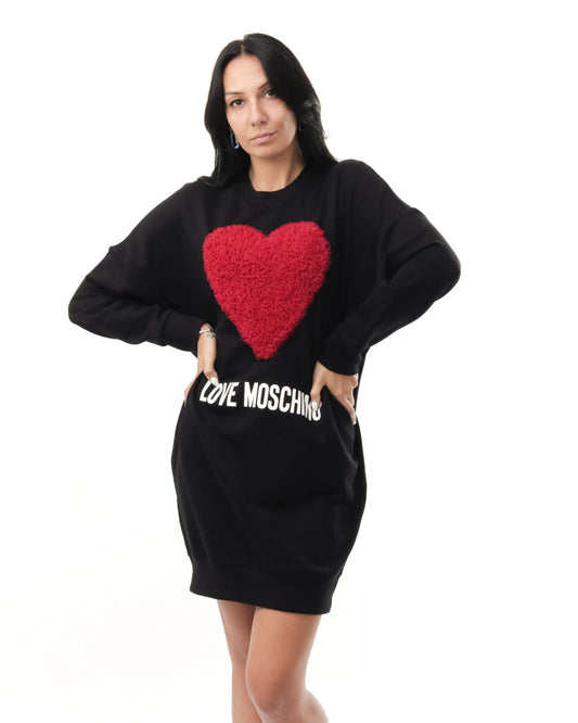 Love Moschino Black Cotton Women Dress