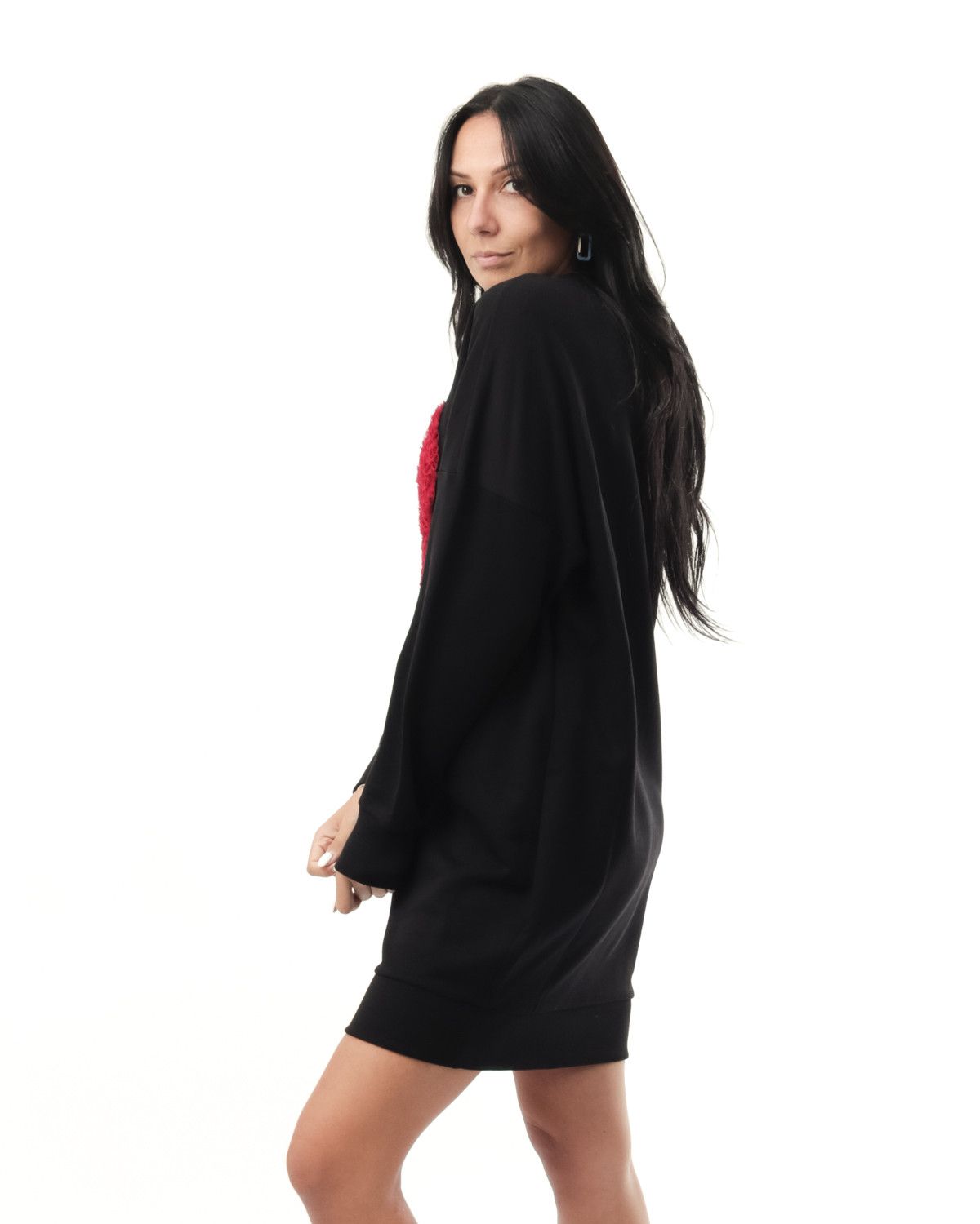 Love Moschino Black Cotton Women Dress