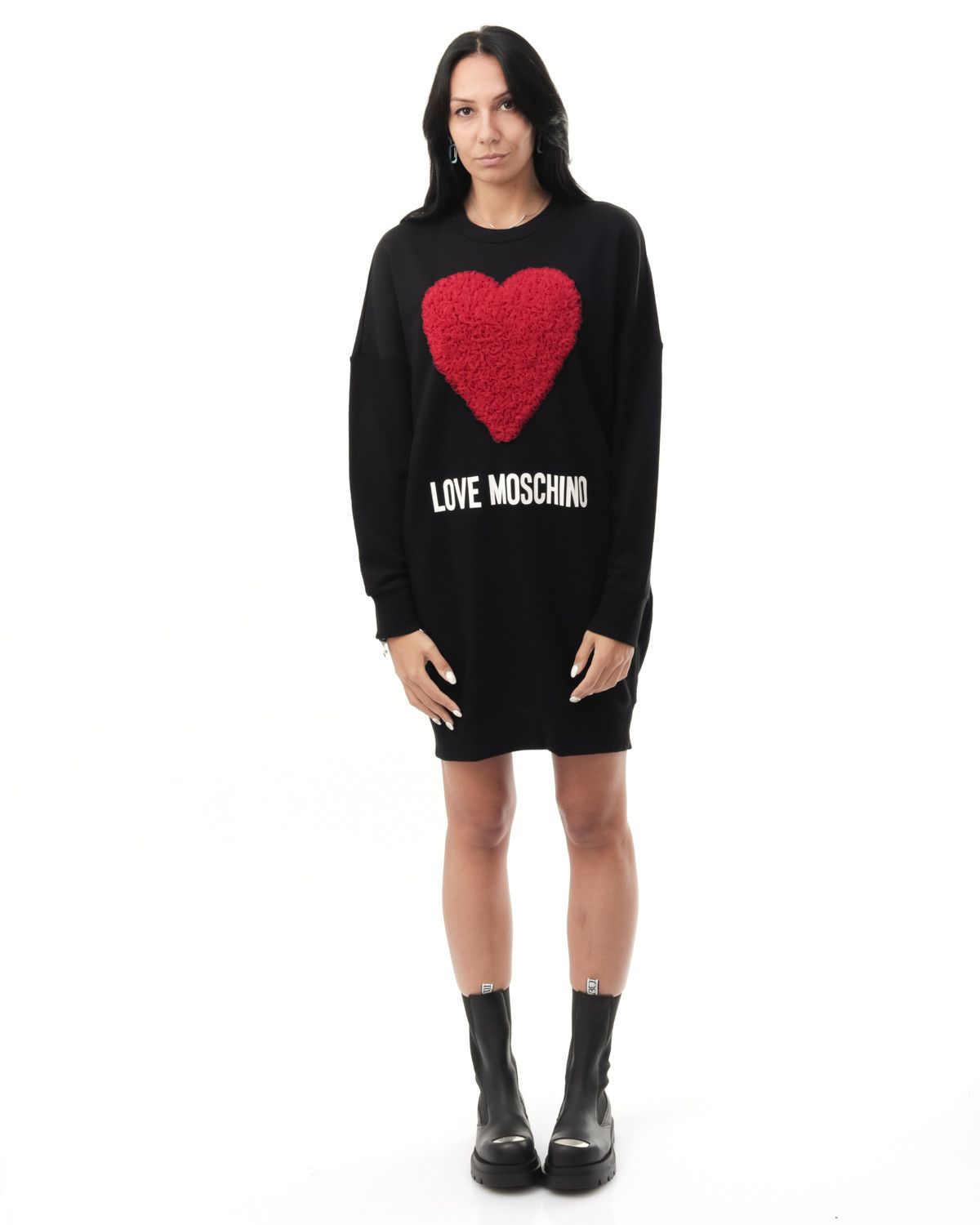 Love Moschino Black Cotton Women Dress