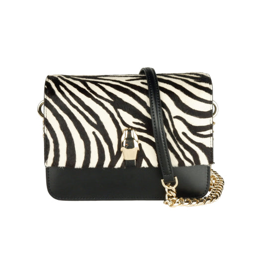 Cavalli Class Black Calfskin Women Crossbody Bag