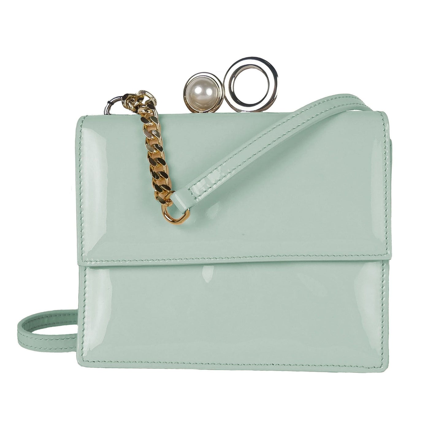 Blumarine Elegant Mint Green Small Shoulder Bag