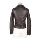 Emilio Romanelli Brown Leather Women Jacket