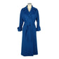 Made in Italy Elegant Blue Wool Coat with Loro Piana Fabric