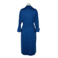 Made in Italy Elegant Blue Wool Coat with Loro Piana Fabric