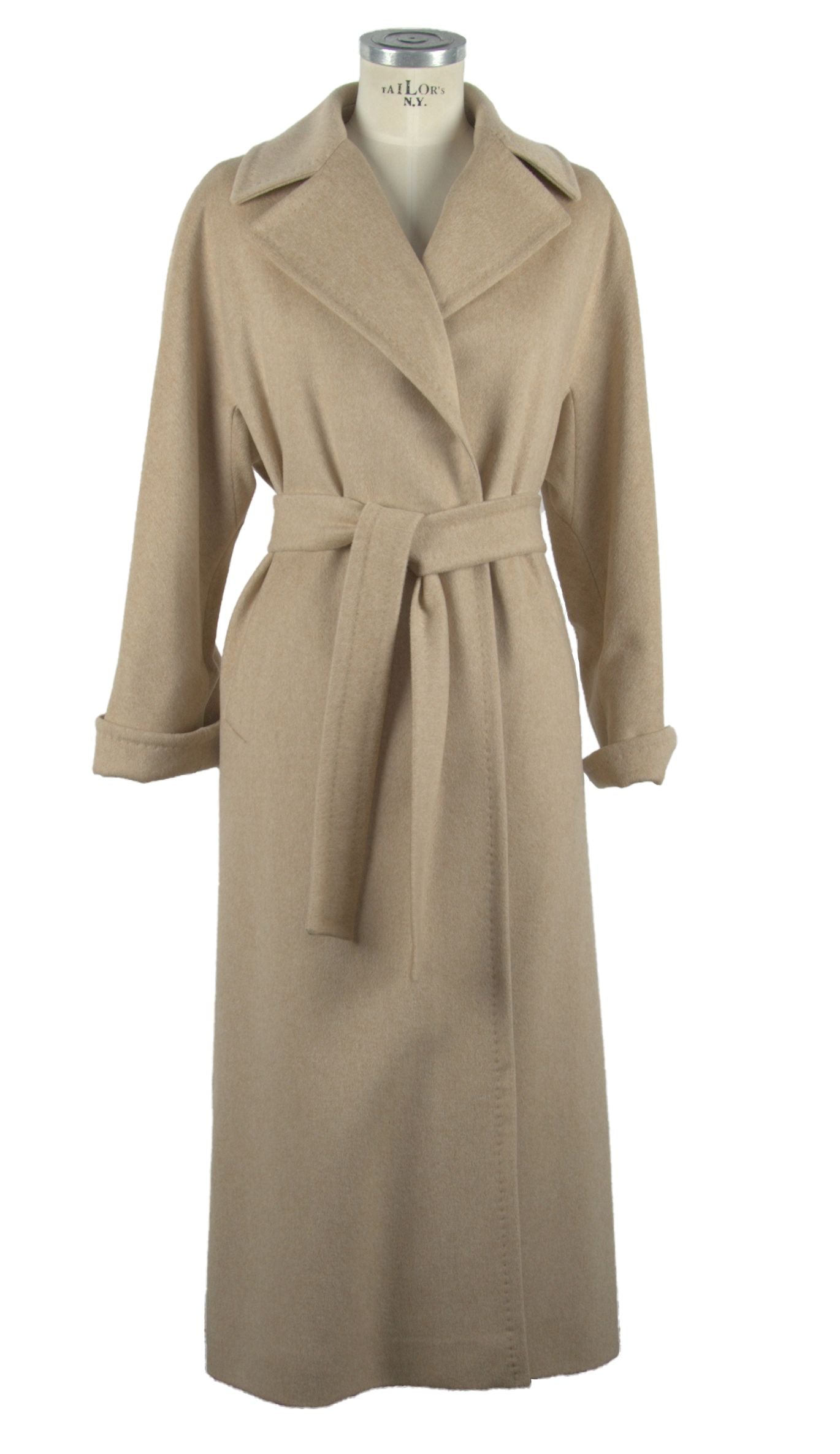 Made in Italy Brown Virgin Wool Women Coat