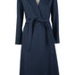 Made in Italy Blue Wool Women Coat