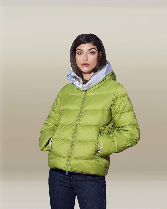 Silvian Heach Olive Nylon Women Jacket