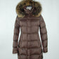 Emilio Romanelli Brown Polyester Women's Coat