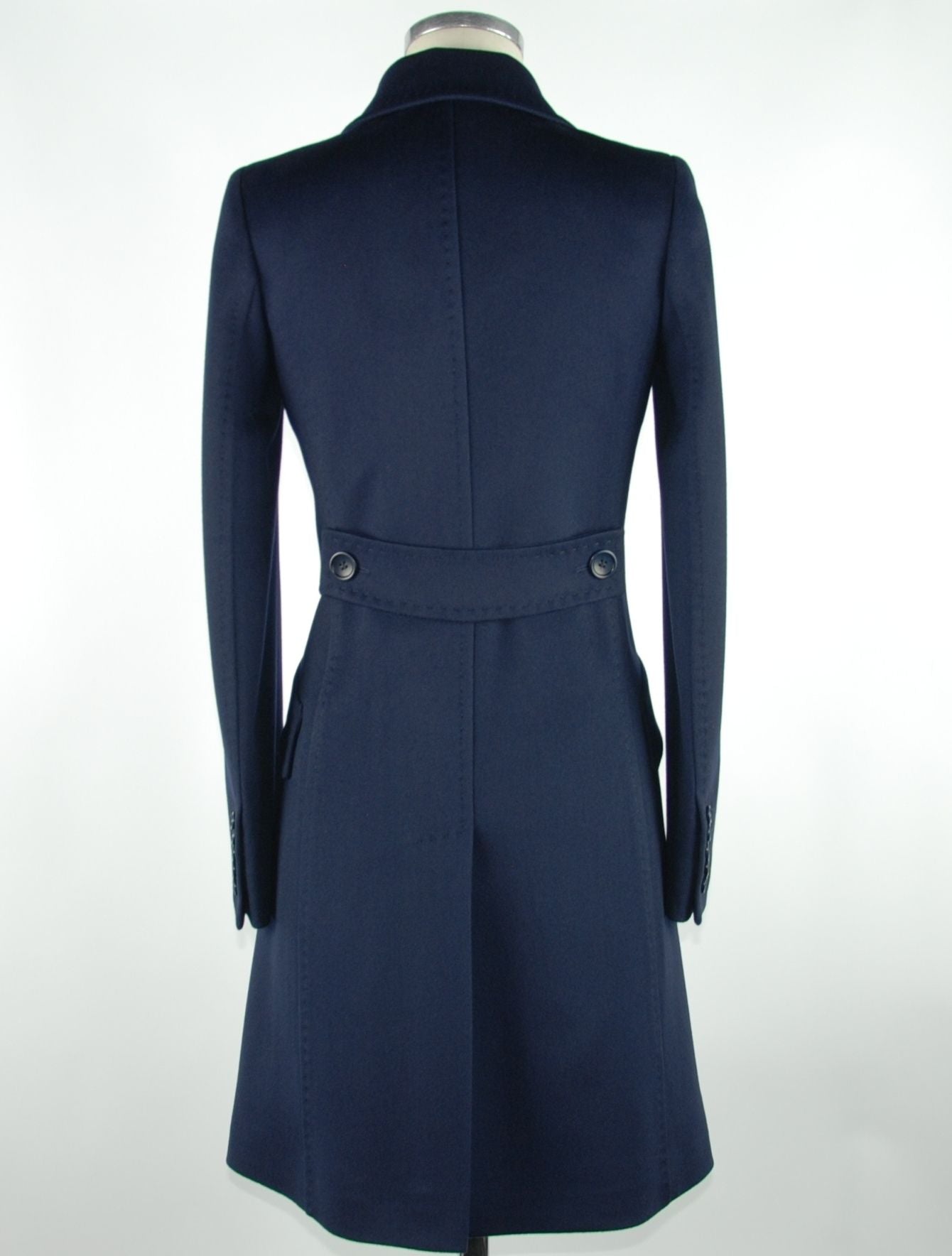 Made in Italy Blue Virgin Wool Women's Coat