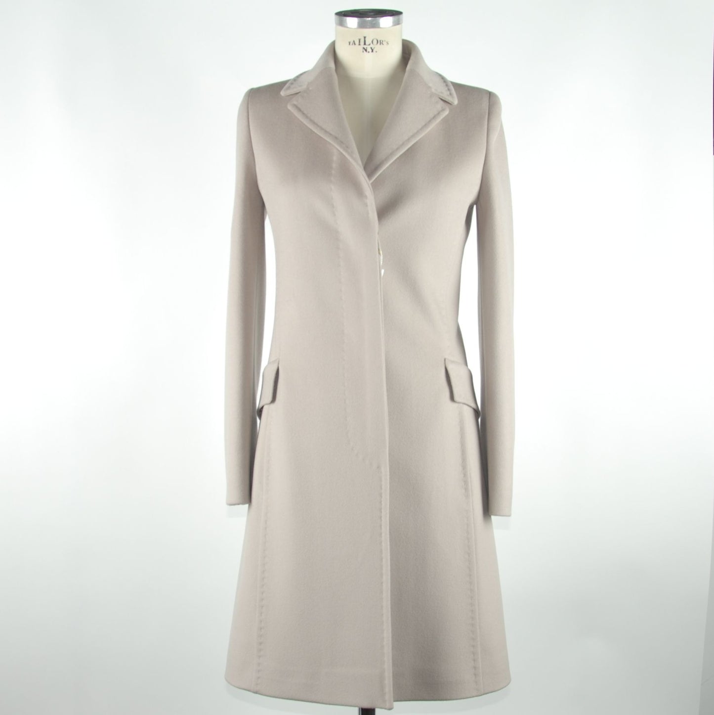 Made in Italy Beige Wool Women Coat