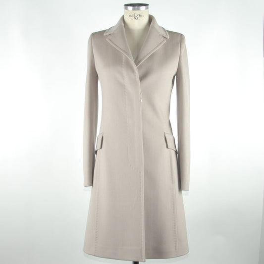 Made in Italy Beige Wool Women Coat