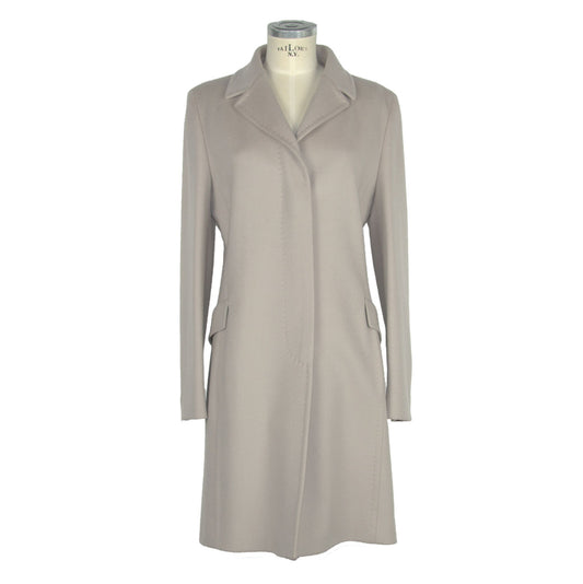 Made in Italy Beige Wool Women Coat