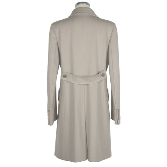 Made in Italy Beige Wool Women Coat