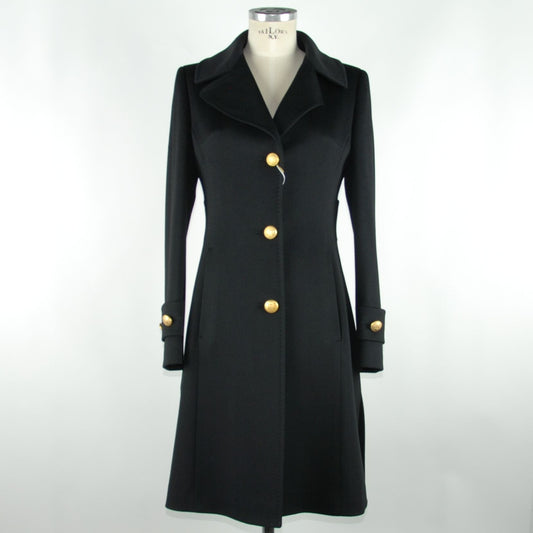 Made in Italy Black Virgin Wool Women Jacket