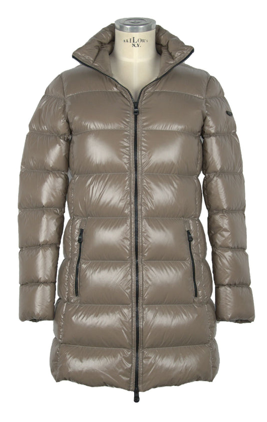 Refrigiwear Chic Long Down Jacket in Super-Shiny Nylon