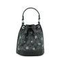 COACH Dempsey 15 Small Snowflake Print Graphite Coated Canvas Bucket Bag