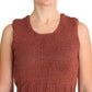 PINK MEMORIES Chic Red Sleeveless Knit Vest Sweater