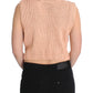 PINK MEMORIES Elegant Pink Knitted Sleeveless Vest Sweater