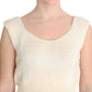 PINK MEMORIES Beige Sleeveless Knit Vest Sweater