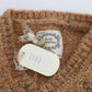 PINK MEMORIES Chic Brown Oversize Knitted V-Neck Sweater