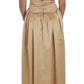 Dolce & Gabbana Beige Crystal Embellished Full Length Dress