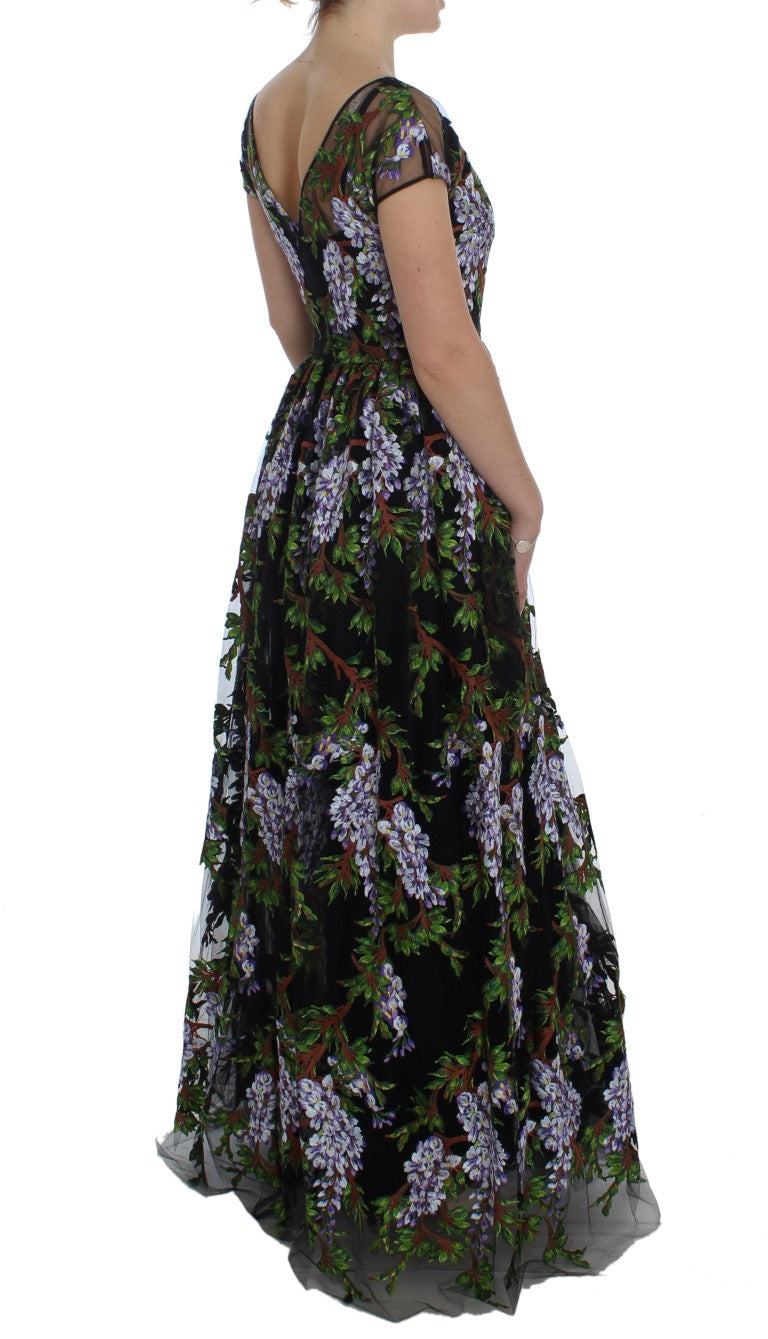 Dolce & Gabbana Floral Embroidered Maxi Dress - Full Length Elegance