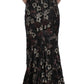 Dolce & Gabbana Elegant Floral Jacquard Full Length Dress