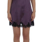 Dolce & Gabbana Elegant Purple Silk Lace Chemise Dress