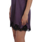 Dolce & Gabbana Elegant Purple Silk Lace Chemise Dress