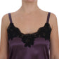 Dolce & Gabbana Elegant Purple Silk Lace Chemise Dress