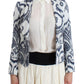 Christian Pellizzari Elegant Two-Tone Blue Short Blazer