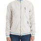 John Galliano Elegant White Zip Cardigan