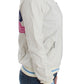 John Galliano Elegant White Zip Cardigan