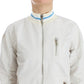 John Galliano Elegant White Zip Cardigan