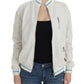 John Galliano Elegant White Zip Cardigan