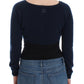 Ermanno Scervino Chic Cashmere-Blend Cropped Sweater in Blue