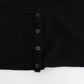 Ermanno Scervino Chic Cropped Black Wool-Cashmere Sweater