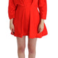 Fyodor Golan Radiant Red Linen Blend Artisan Dress