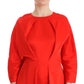 Fyodor Golan Radiant Red Linen Blend Artisan Dress