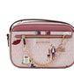 Michael Kors Jet Set Girls East West Powder Blush PVC Zip Chain Crossbody Bag