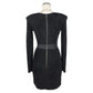 Elisabetta Franchi Black Wool Women Dress