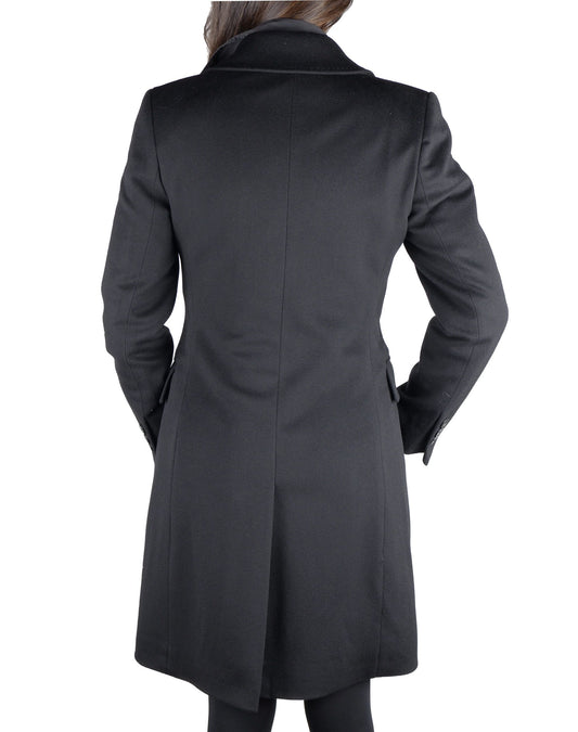 Made in Italy Black Wool Women Coat